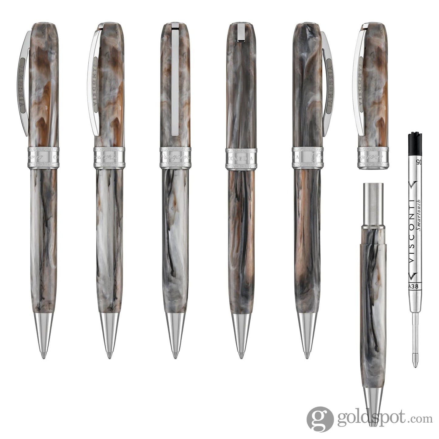 Visconti Comedia Ballpoint Pen in Purgatorio with Palladium Trim Ballpoint Pens