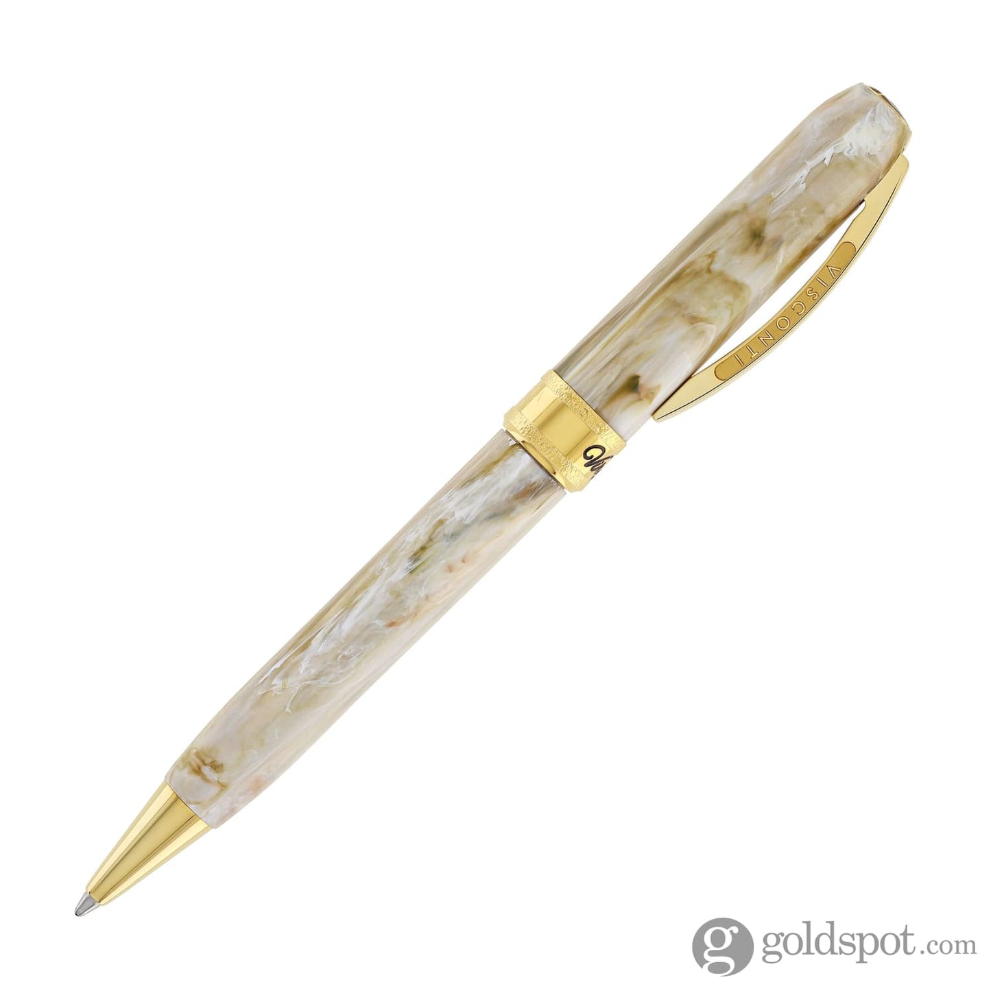Visconti Comedia Ballpoint Pen in Virgilio with Yellow Gold Trim Ballpoint Pens