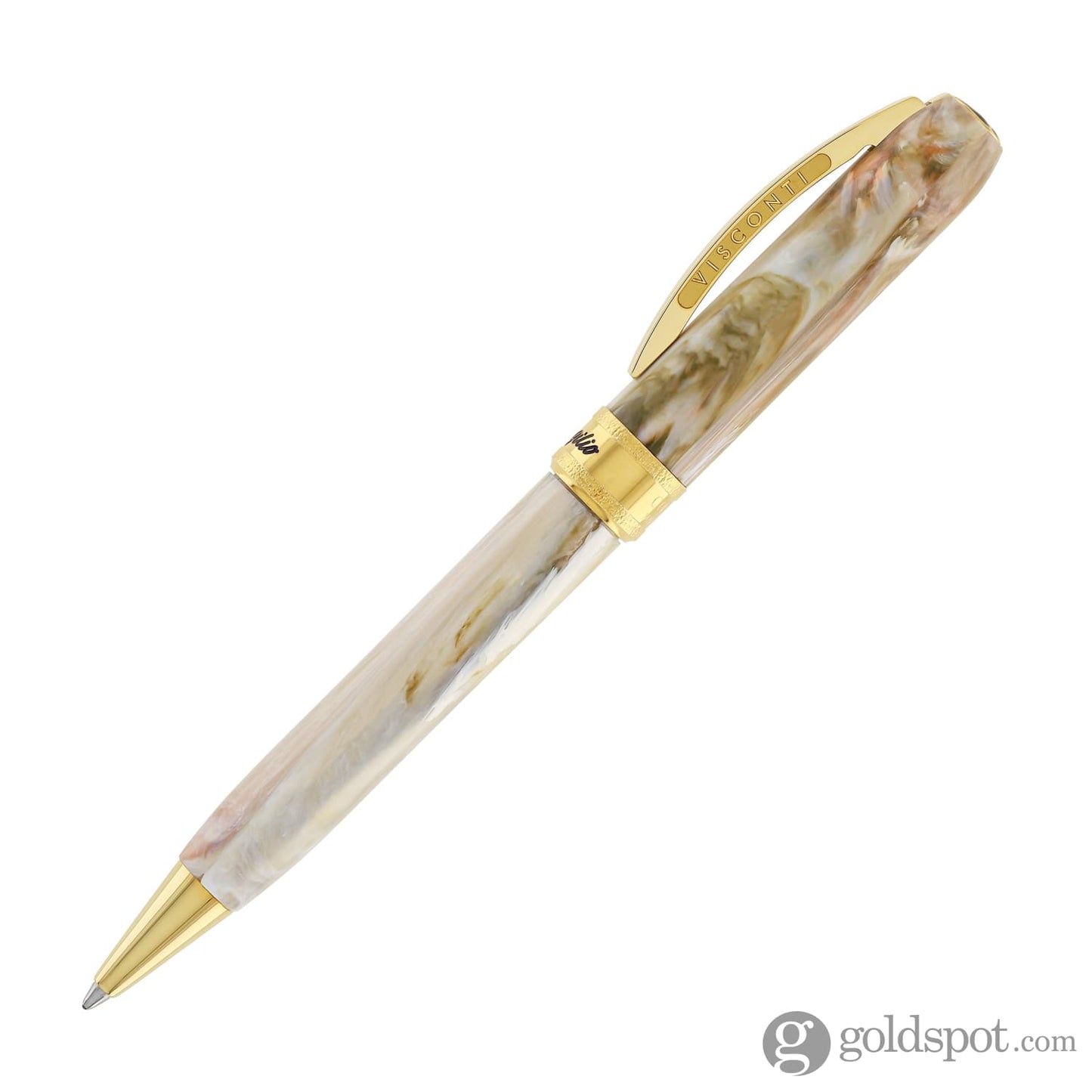 Visconti Comedia Ballpoint Pen in Virgilio with Yellow Gold Trim Ballpoint Pens