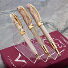 Visconti Comedia Ballpoint Pen in Virgilio with Yellow Gold Trim Ballpoint Pens