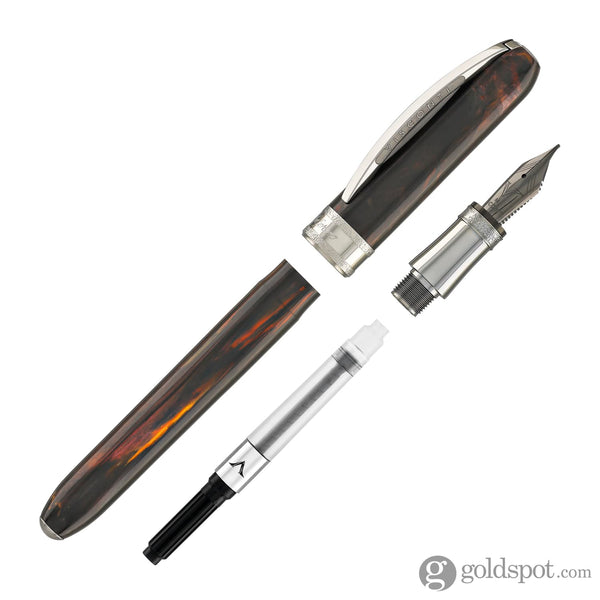 Visconti Comedia Fountain Pen in Inferno with Ruthenium Trim Fountain Pen