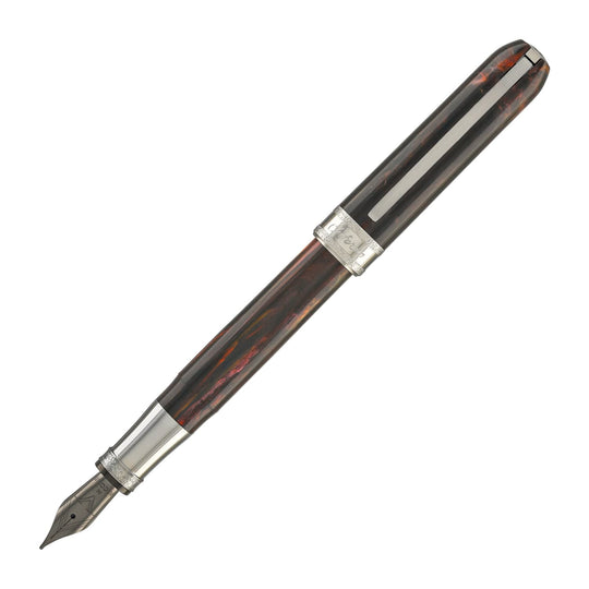 Visconti Comedia Fountain Pen in Inferno with Ruthenium Trim