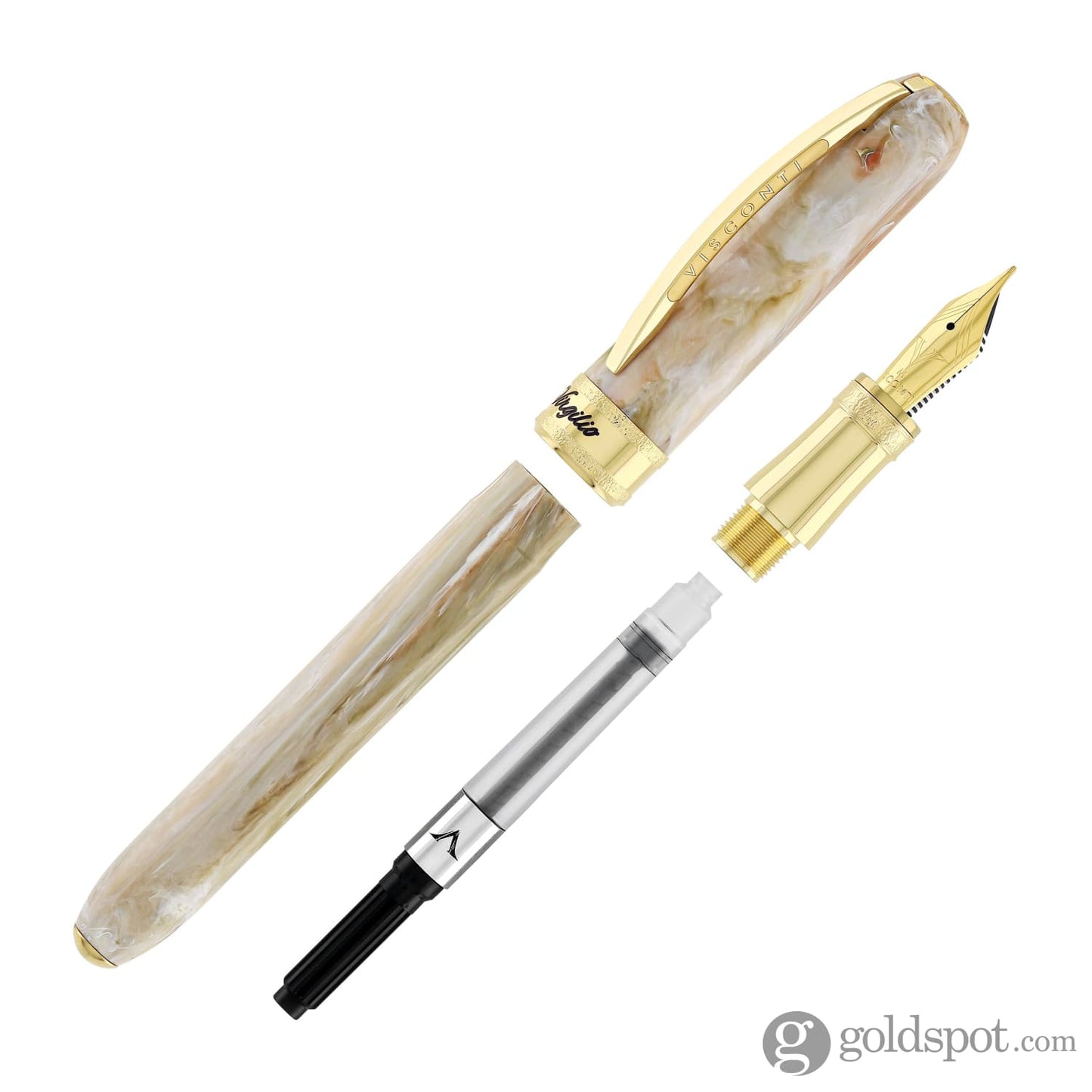 Visconti Comedia Fountain Pen in Virgilio with Yellow Gold Trim Fountain Pen