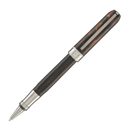 Visconti Comedia Rollerball Pen in Inferno with Ruthenium Trim