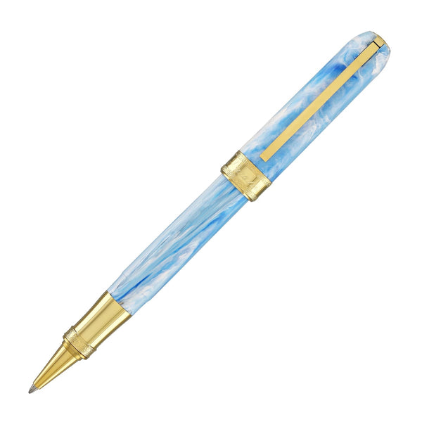 Visconti Comedia Rollerball Pen in Paradiso with Yellow Gold Trim Rollerball Pen