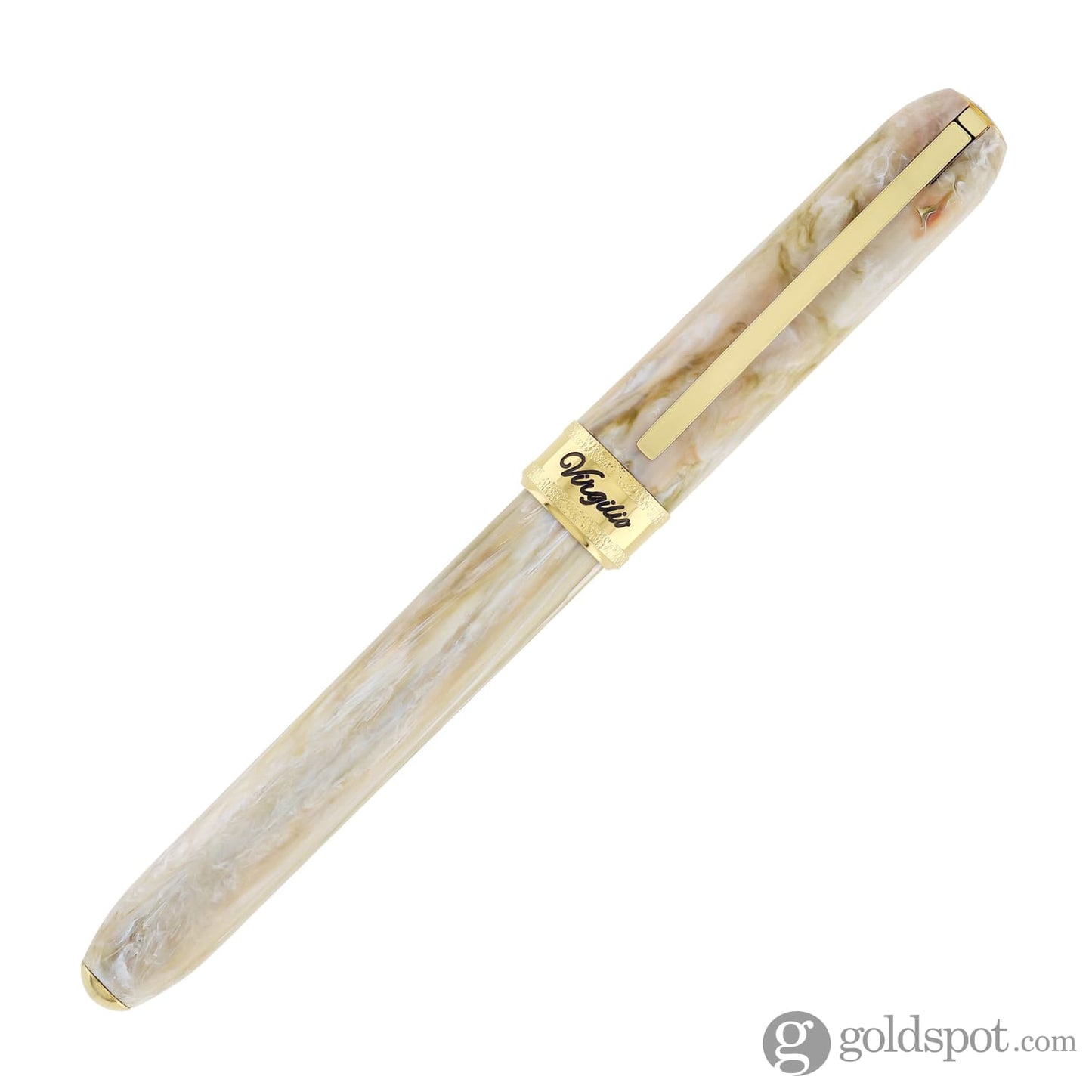 Visconti Comedia Rollerball Pen in Virgilio with Yellow Gold Trim Rollerball Pen