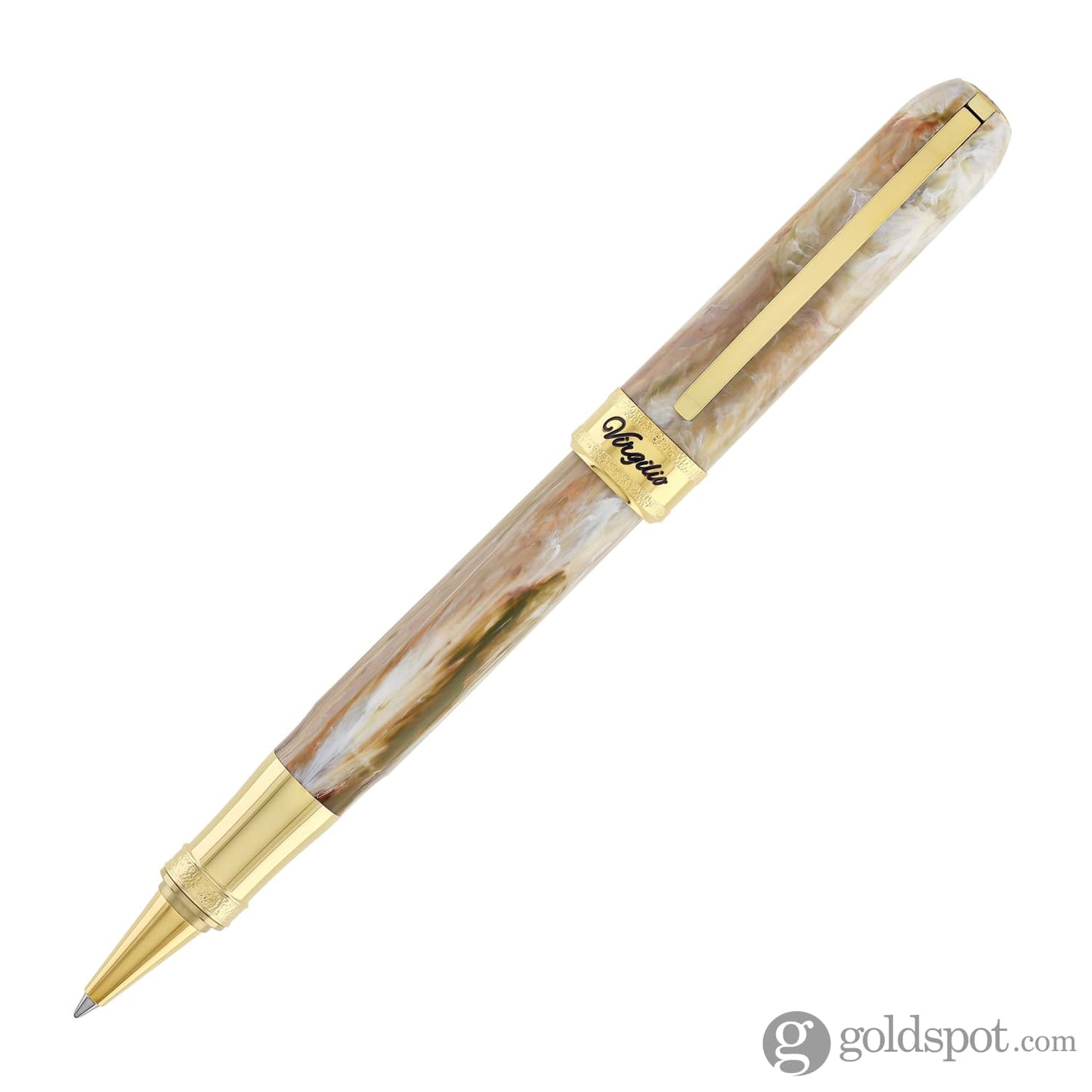 Visconti Comedia Rollerball Pen in Virgilio with Yellow Gold Trim Rollerball Pen