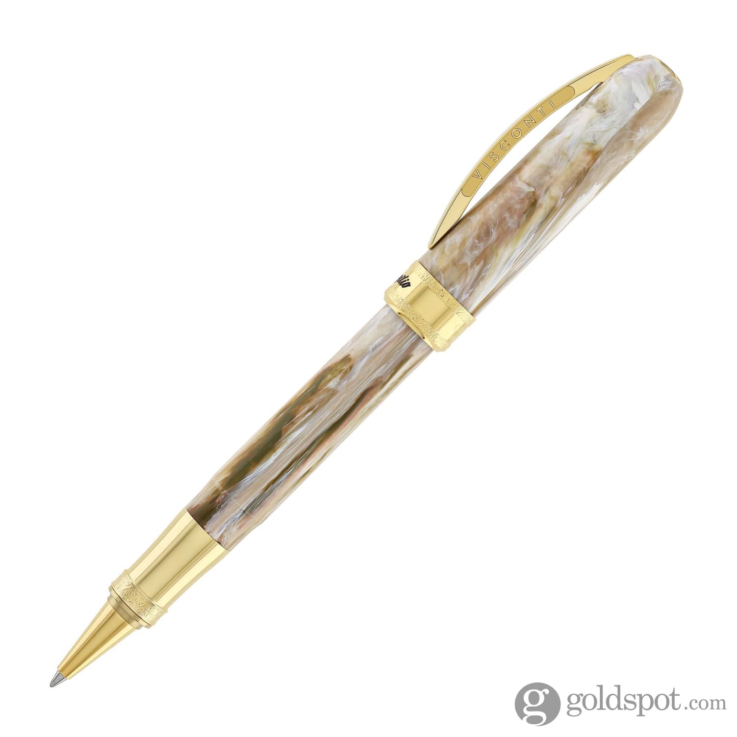 Visconti Comedia Rollerball Pen in Virgilio with Yellow Gold Trim Rollerball Pen