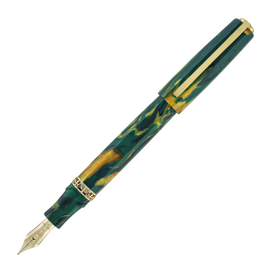 Visconti Medici Palazzo Fountain Pen in Riccardi with Yellow Gold Trim