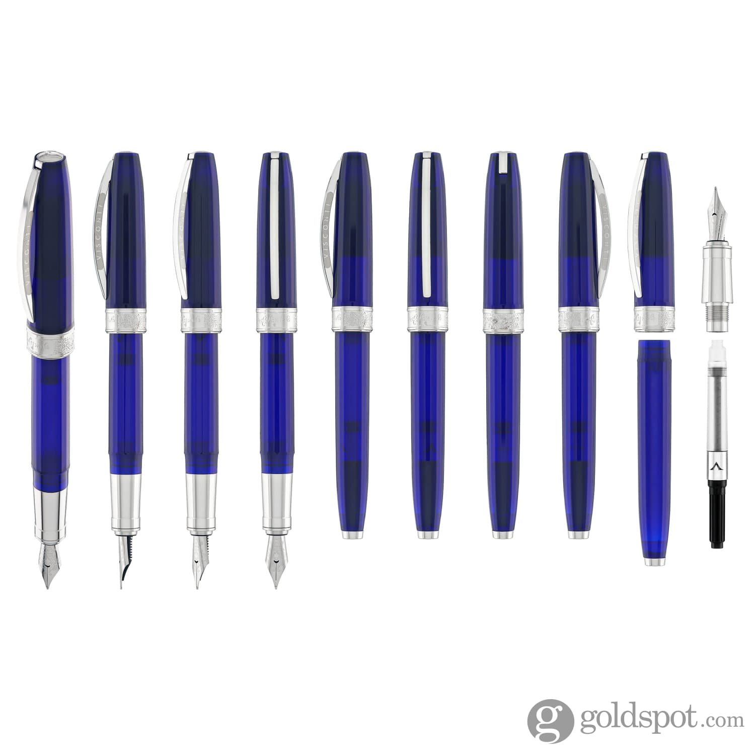 Visconti Michelangelo Fountain Pen in Blue - Goldspot Pens
