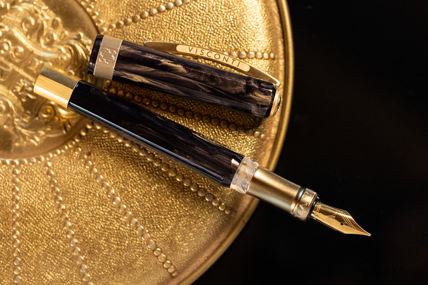 Visconti Opera Gold Fountain Pen in Black - Goldspot Pens