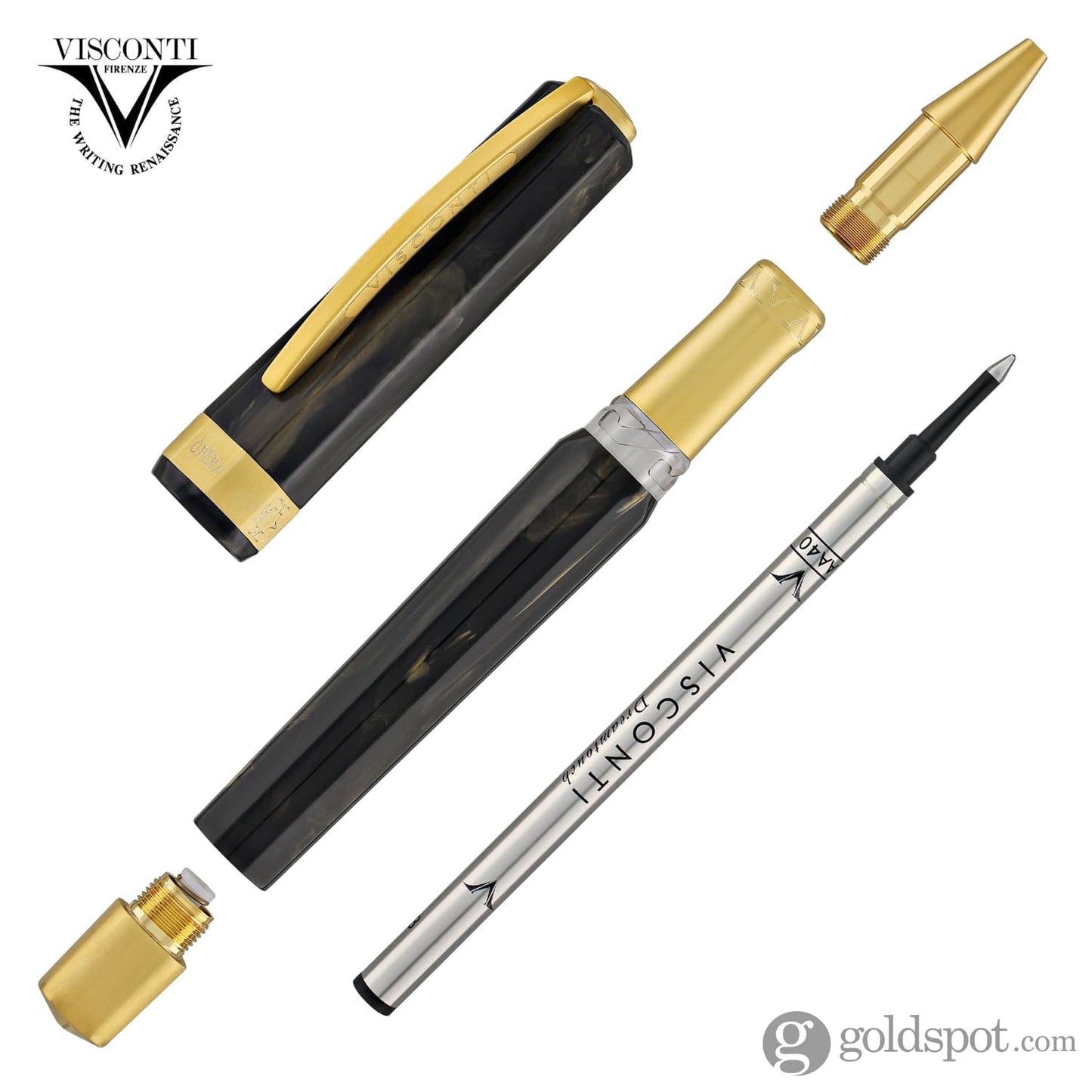Visconti Opera Gold Rollerball Pen in Black Rollerball Pen