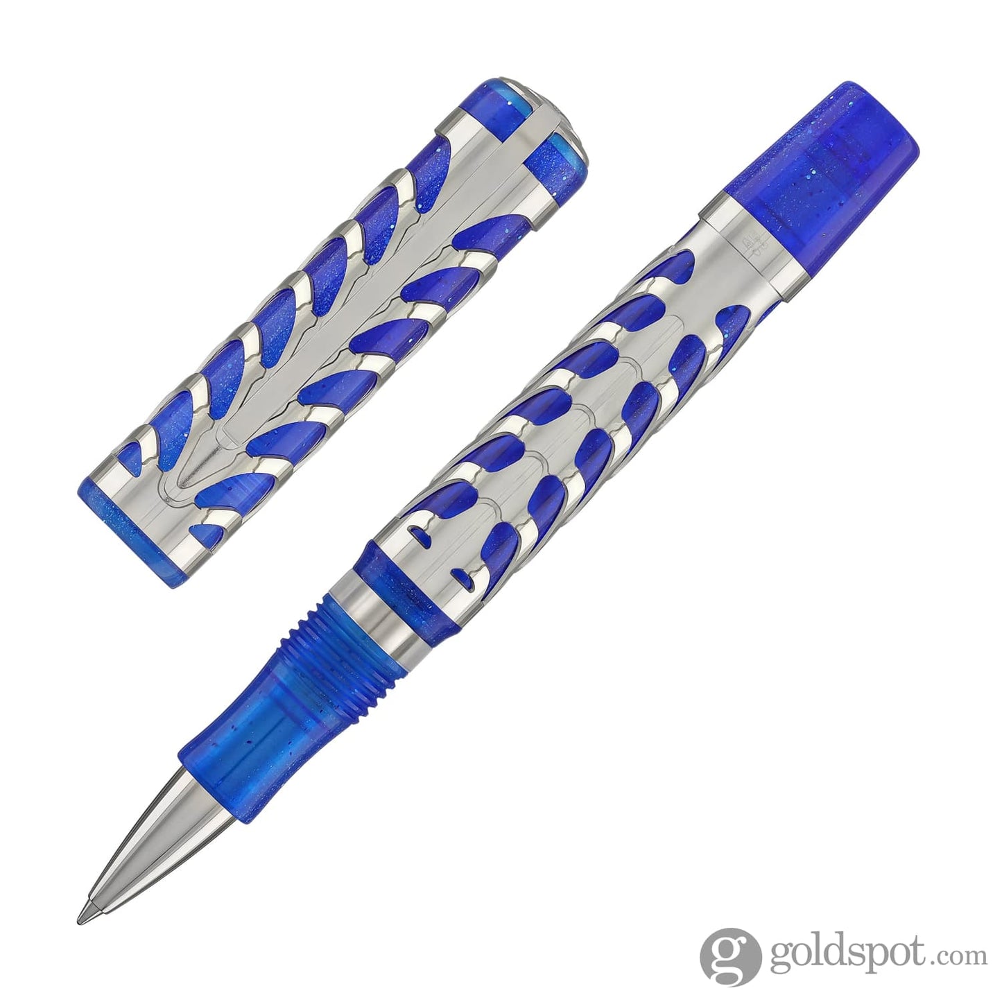 Visconti Skeleton Rollerball Pen in Sapphire Blue with Palladium Trim Rollerball Pen