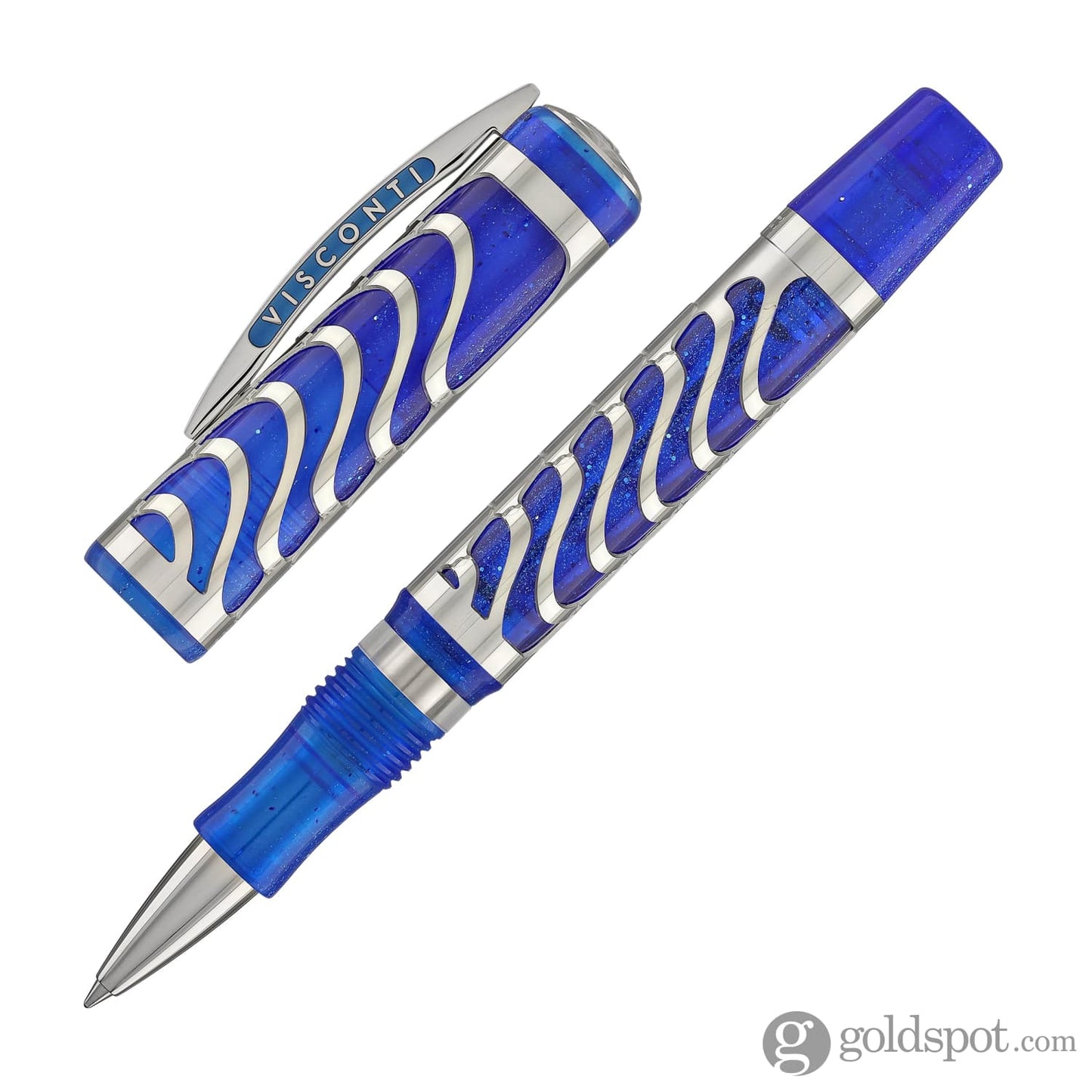 Visconti Skeleton Rollerball Pen in Sapphire Blue with Palladium Trim Rollerball Pen