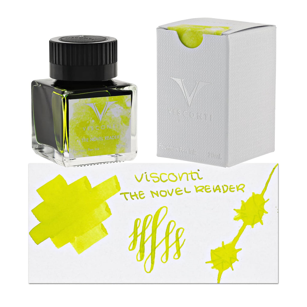 Volcker Green Ink Visconti Van Gogh Bottled Ink in Novel Reader (Lime Green) - 30mL ...