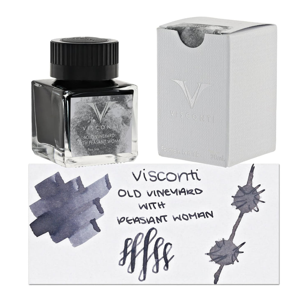 Visconti Van Gogh Bottled Ink in Old Vineyard with Peasant Woman (Grey) - 30mL Bottled Ink