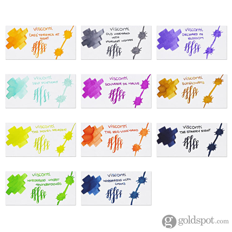 Visconti Van Gogh Bottled Ink in Orchard in Blossom (Purple) - 30mL Bottled Ink