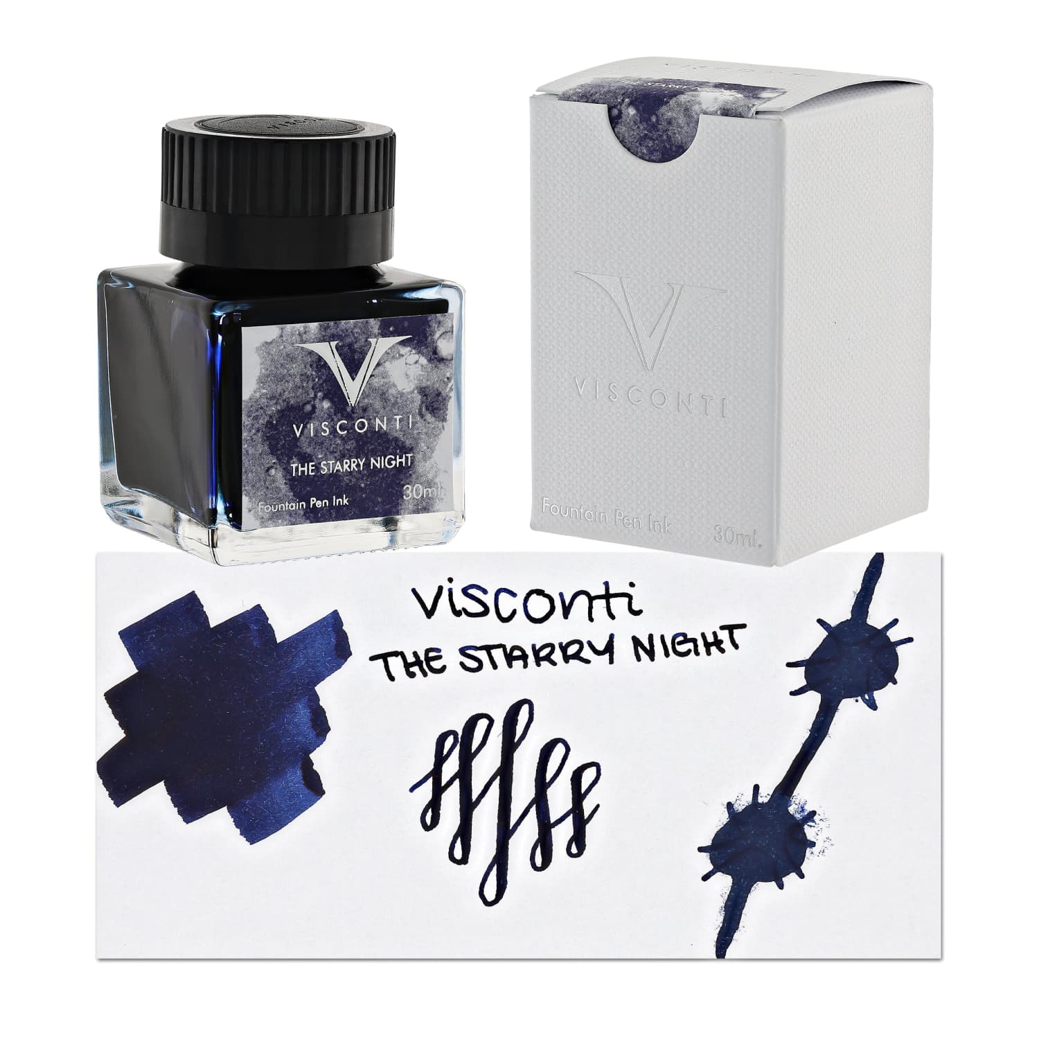 Visconti Van Gogh Bottled Ink In Starry Nigh Deep Blue T 30mL visconti-van-gogh-bottled-ink-in-starry-nigh-deep-blue-t-30ml