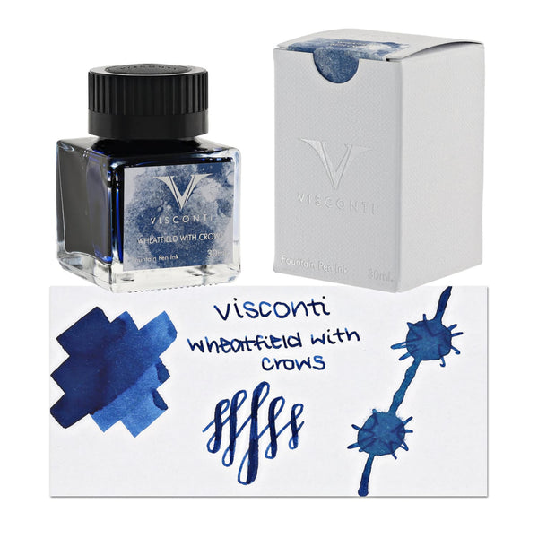 Visconti Van Gogh Bottled Ink in Wheatfield with Crows (Blue) - 30mL Bottled Ink