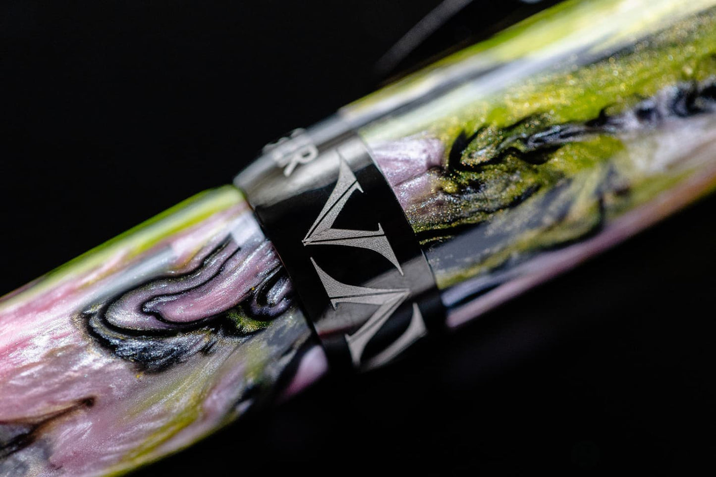 Visconti Voyager Mariposa Fountain Pen in Malachite with Black PVD Trim Fountain Pens