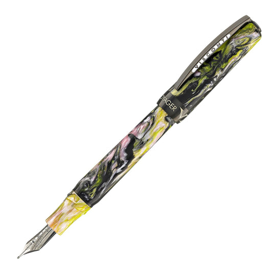Visconti Voyager Mariposa Fountain Pen in Malachite with Black PVD Trim