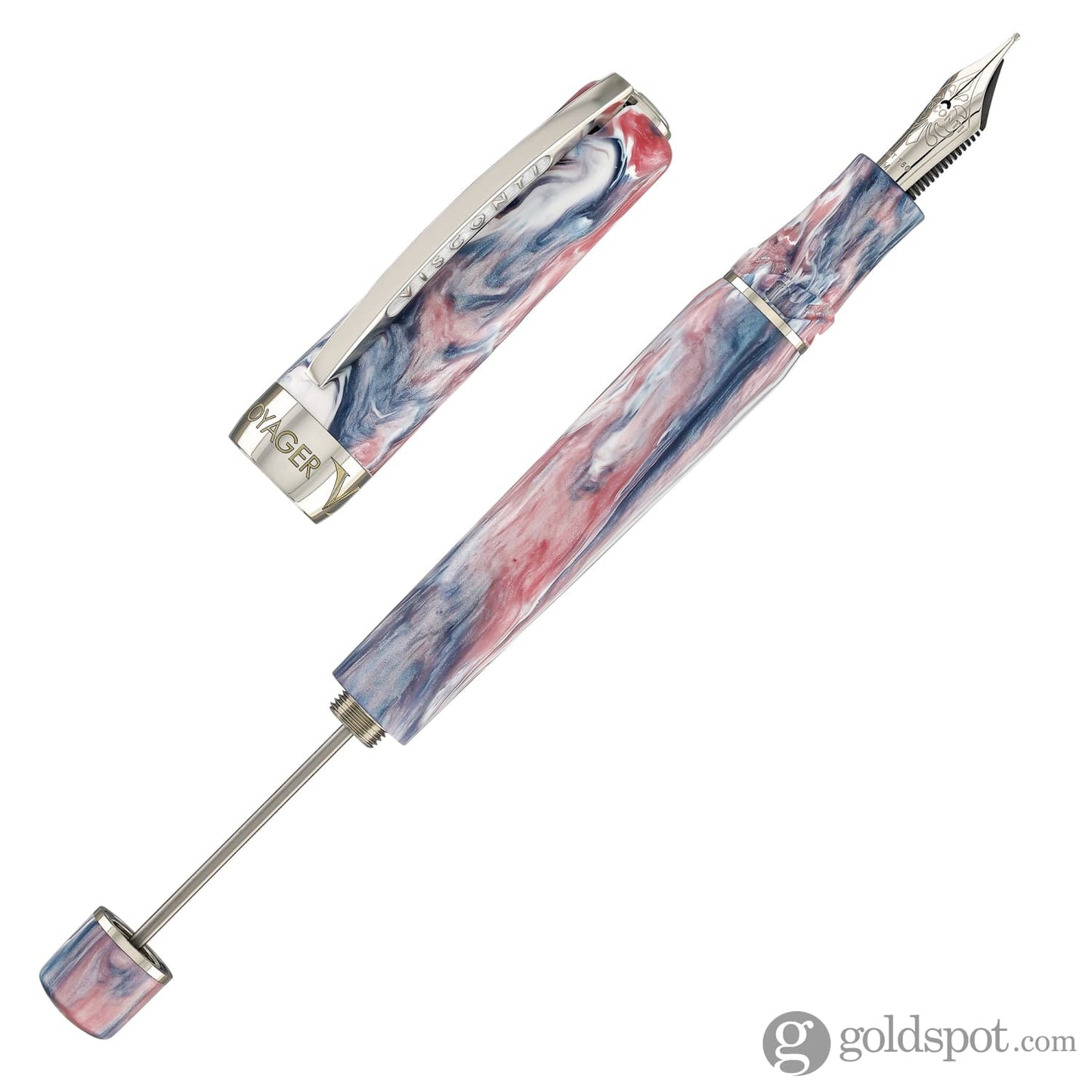 Visconti Voyager Mariposa Fountain Pen in Painted Beauty with Palladium Trim Fountain Pens