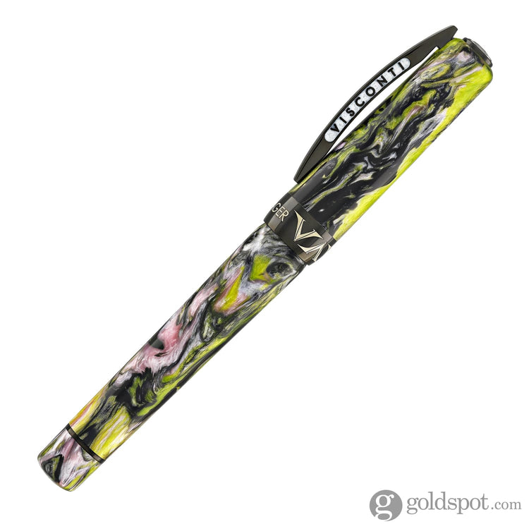 Visconti Voyager Mariposa Rollerball Pen in Malachite with Black PVD Trim Rollerball Pen