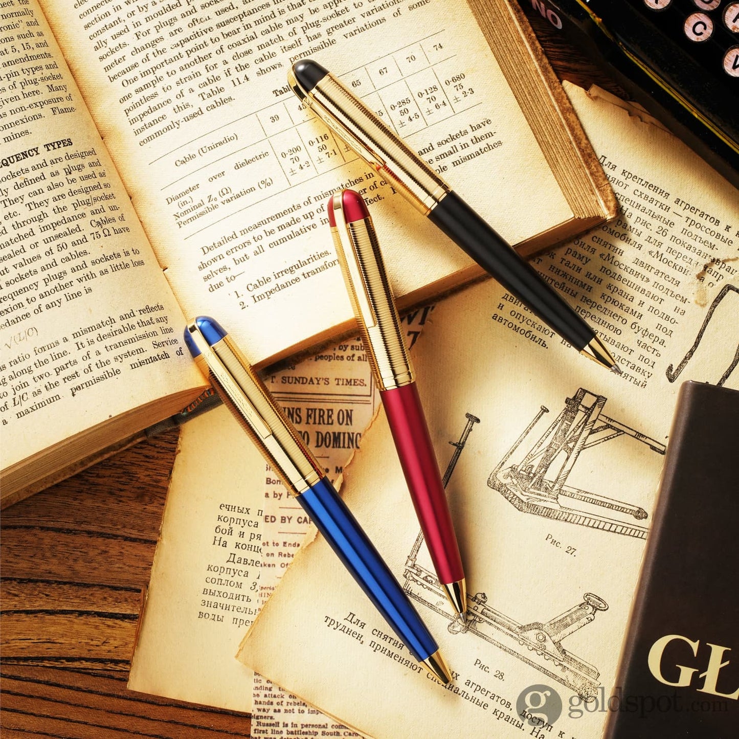 Wahl Eversharp Skyline Ballpoint Pen in Red Ballpoint Pens