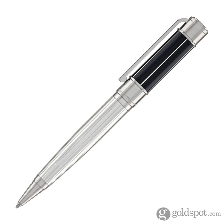 Waldmann Commander 23 Ballpoint Pen in Sterling Silver Blue Lacquer Ballpoint Pens