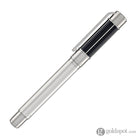 Waldmann Commander 23 Fountain Pen in Sterling Silver and Blue Lacquer 18kt Gold Nib Fountain Pen
