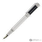 Waldmann Commander 23 Fountain Pen in Sterling Silver and Blue Lacquer 18kt Gold Nib Fountain Pen