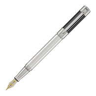Waldmann Commander 23 Fountain Pen in Sterling Silver and Blue Lacquer, 18kt Gold Nib