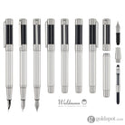 Waldmann Commander 23 Fountain Pen in Sterling Silver and Blue Lacquer Steel Nib Fountain Pen
