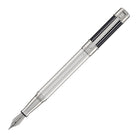Waldmann Commander 23 Fountain Pen in Sterling Silver and Blue Lacquer Steel Nib Fountain Pen