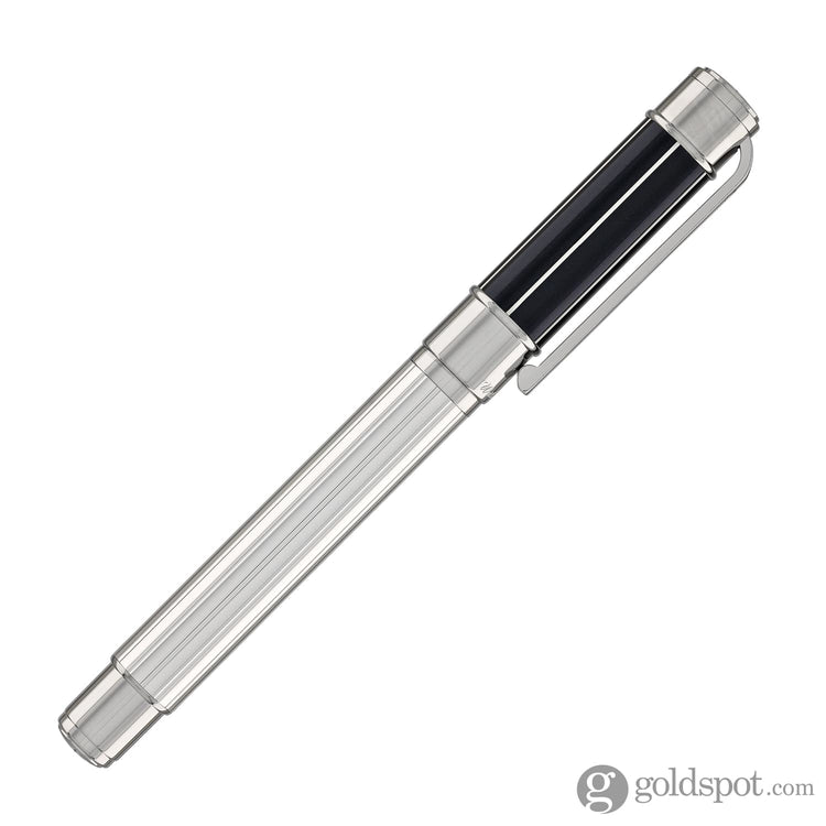 Waldmann Commander 23 Rollerball Pen in Sterling Silver Blue Lacquer Cap Rollerball Pen