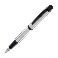 Waldmann Concorde Rollerball Pen in Silver with Square Pattern & Black PVD Trim