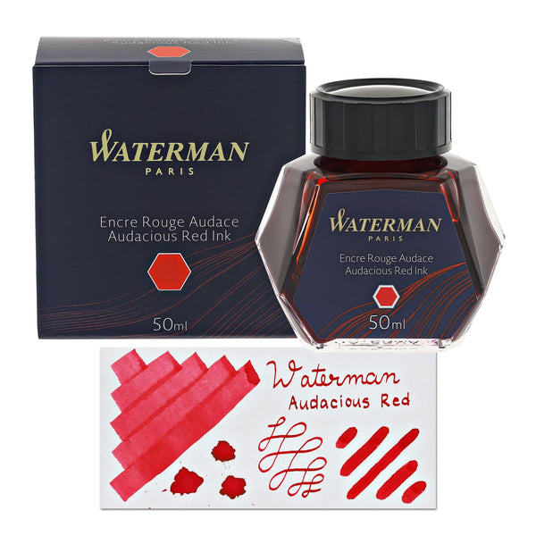 Waterman Bottled Ink in Audacious Red - 50mL Bottled Ink
