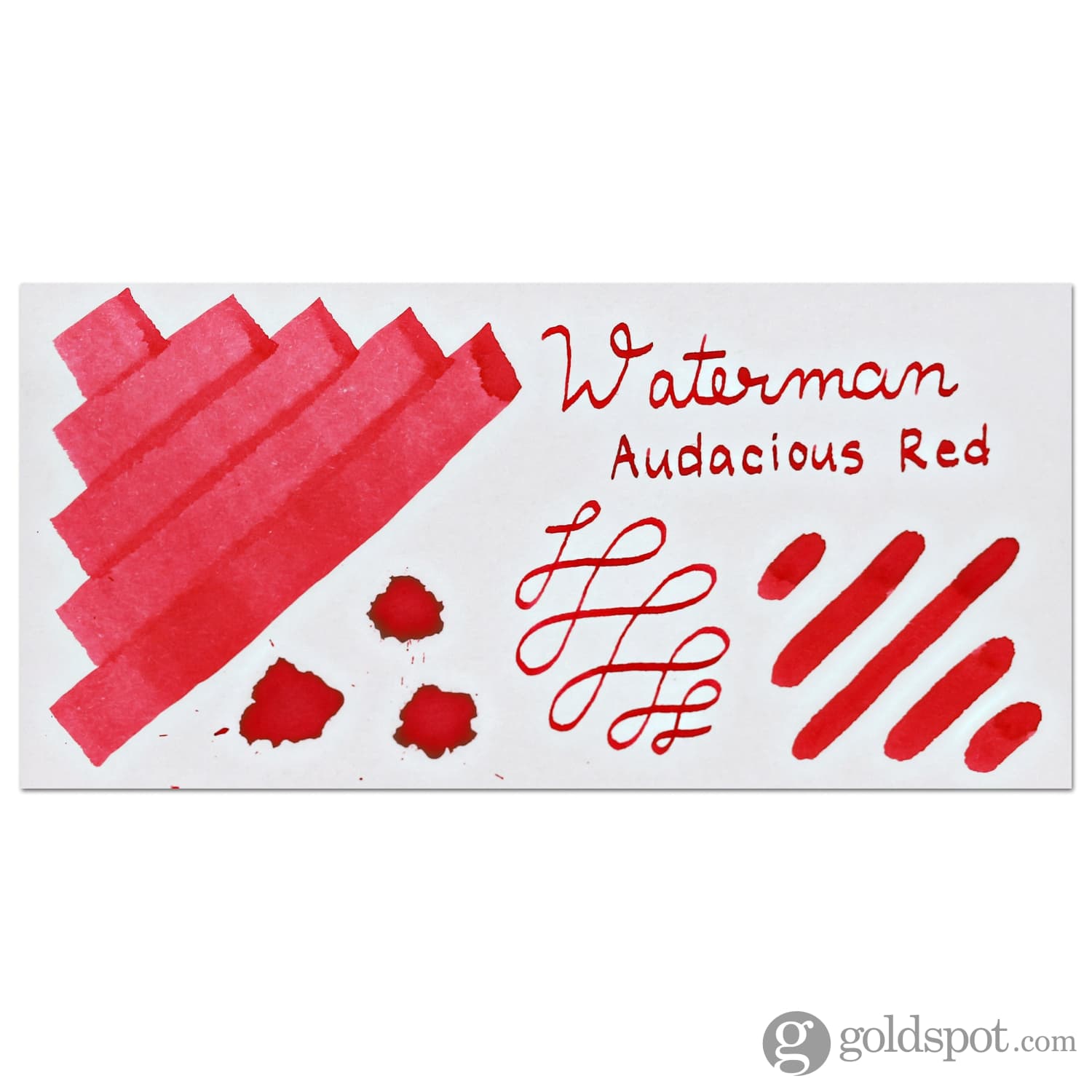 Waterman Bottled Ink in Audacious Red - 50mL - Goldspot Pens