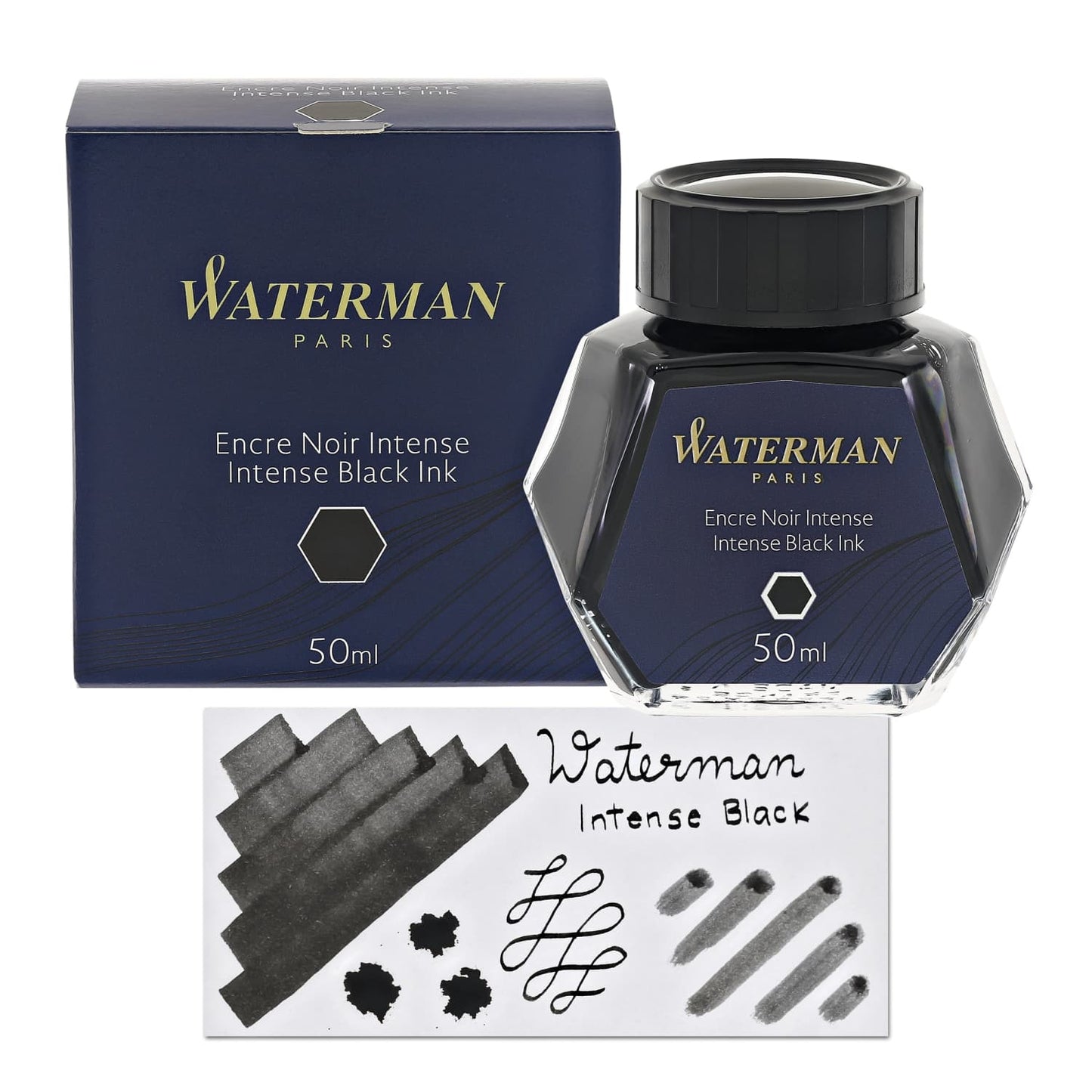 Waterman Bottled Ink in Intense Black - 50mL Bottled Ink