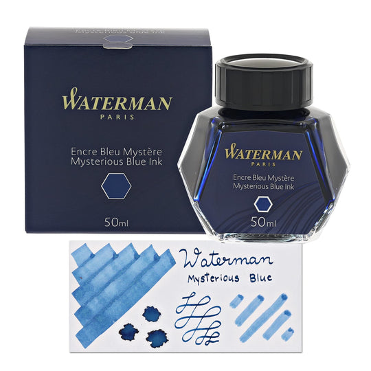 Waterman Bottled Ink in Mysterious Blue - 50mL