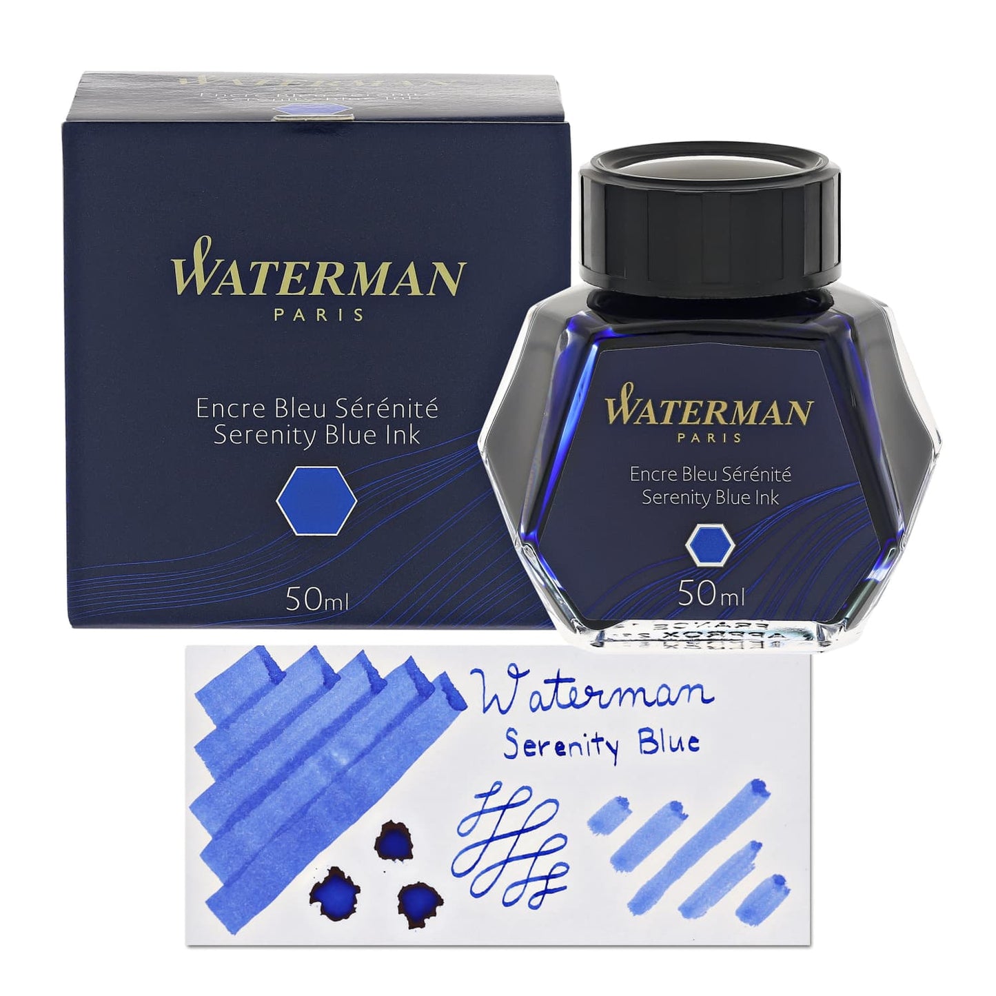 Waterman Bottled Ink in Serenity Blue - 50mL Bottled Ink