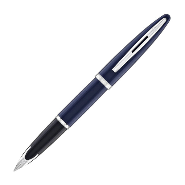 Waterman Carene 2024 Fountain Pen in Blue with Palladium Trim - 18K Gold Fountain Pen