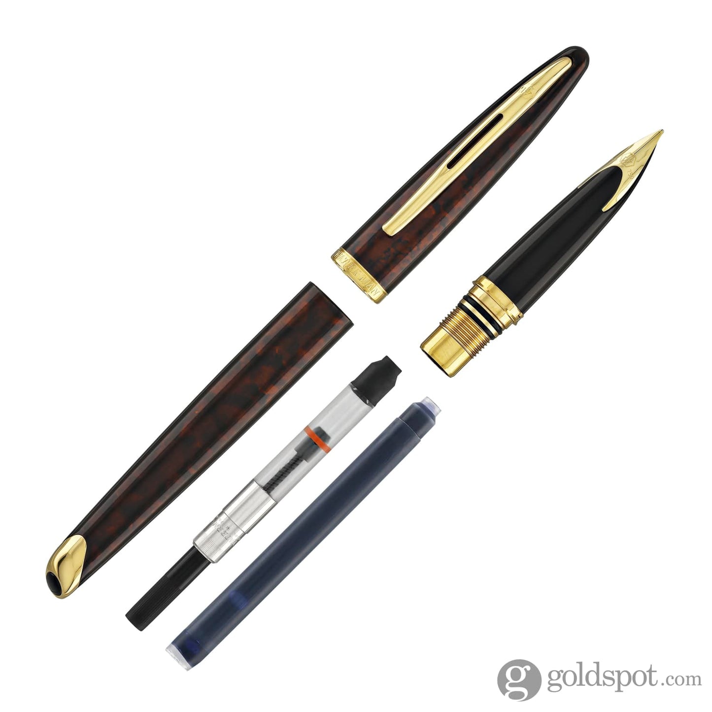 Waterman Carene Fountain Pen in Marine Amber - 18K Gold Fountain Pen