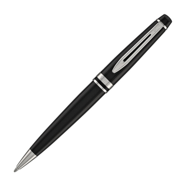 Waterman Expert Ballpoint Pen in Black Chrome Trim Ballpoint Pens