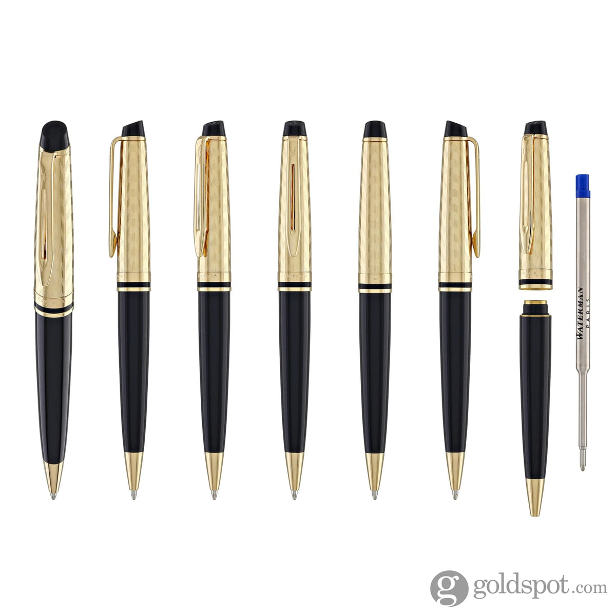 Balpen Type Opera Waterman Expert Ballpoint Pen in Opera with Gold Trim - Goldspot Pens