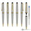 Waterman Expert Ballpoint Pen in Stainless Steel with Gold Trim Ballpoint Pens