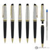 Waterman Expert Deluxe Ballpoint Pen Reflections of Paris in Black with Gold Trim Ballpoint Pens