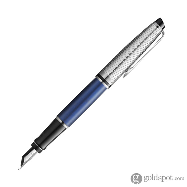 Waterman Expert Deluxe Fountain Pen in Metallic Blue with Chrome Trim Fountain Pen