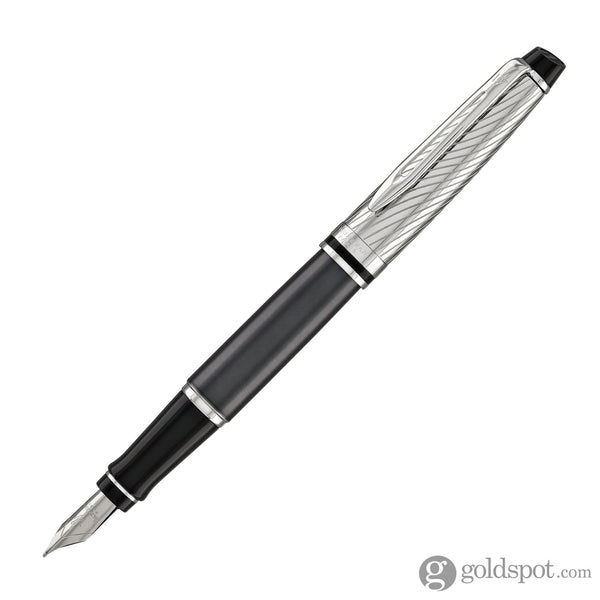 Waterman Expert Deluxe Fountain Pen in Metallic Grey Stone with Chrome Trim Fountain Pen