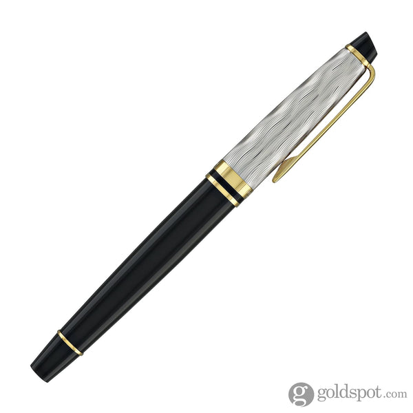 Waterman Expert Deluxe Fountain Pen Reflections of Paris in Black with Gold Trim - Medium Point Fountain Pen